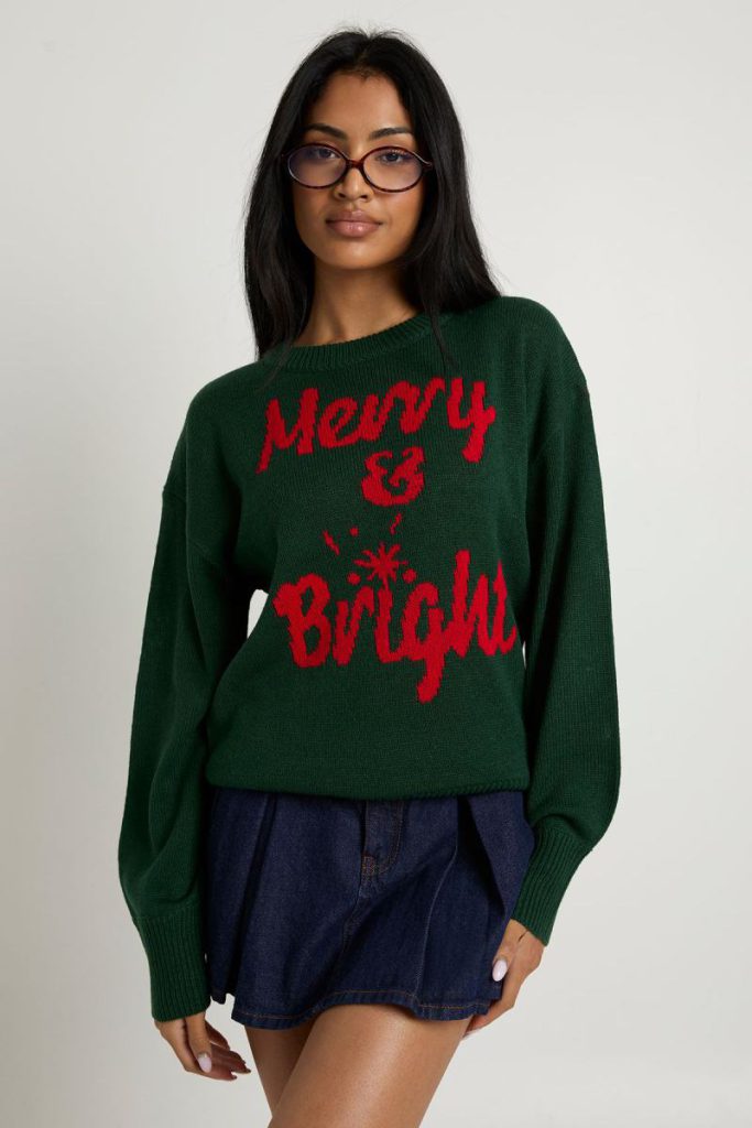 Merry and Bright Christmas Jumper from Debenhams
