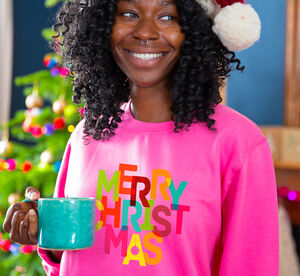 Merry Christmas Bright Christmas Jumper Sweatshirt from Not On The High Street