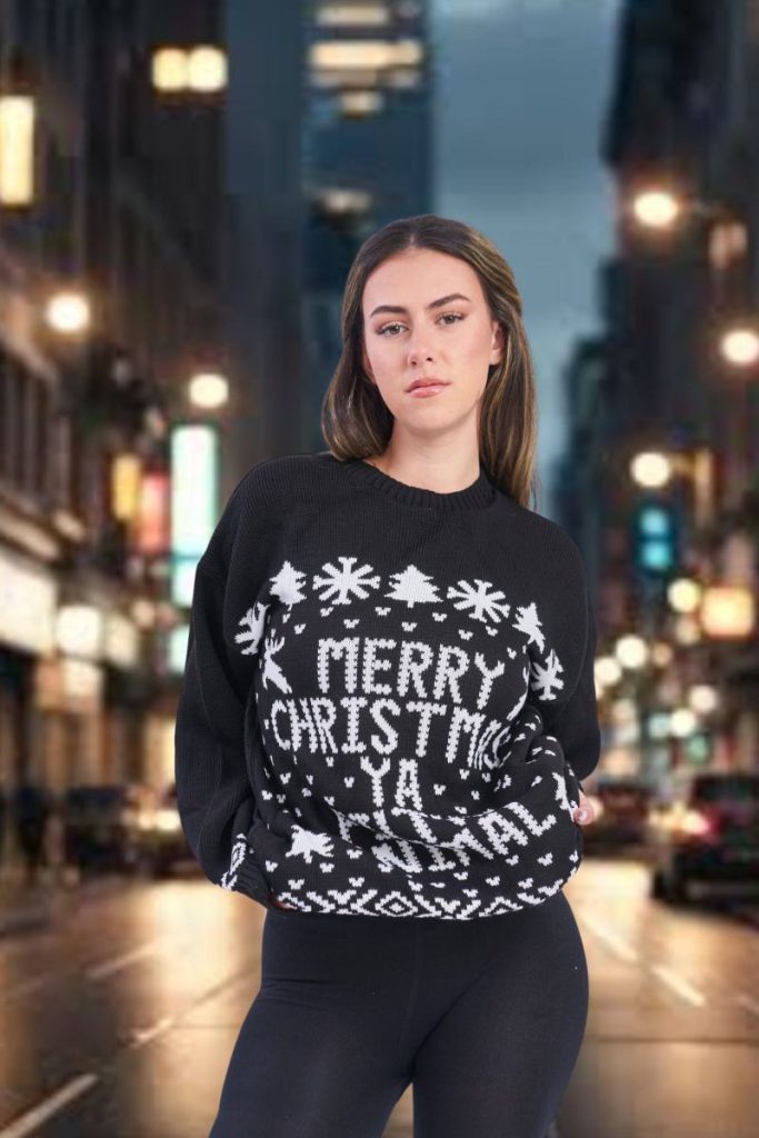 Merry Christmas Ya Filthy Animal Jumper from Boohoo
