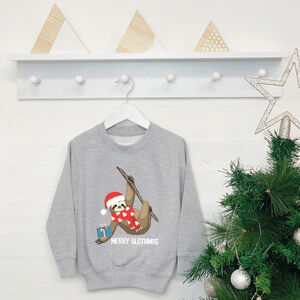 Merry Slothmas Kids Christmas Jumper from Not On The High Street