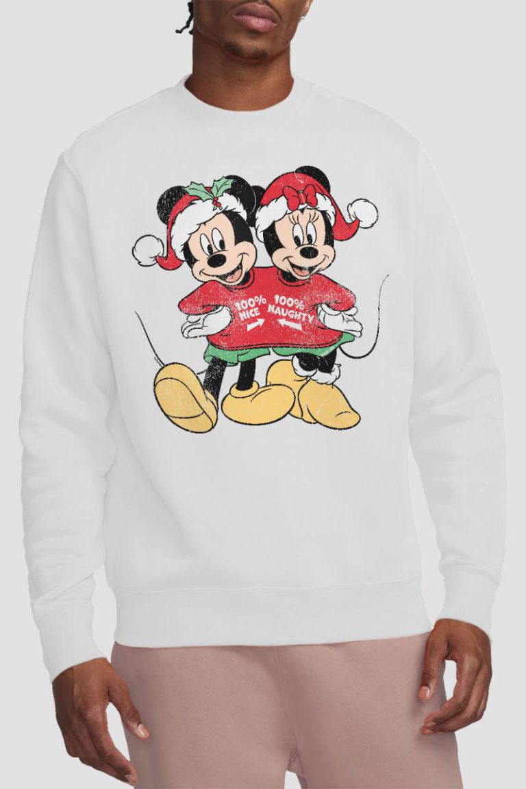 Mickey Mouse Christmas Jumper Sweatshirt White from Debenhams