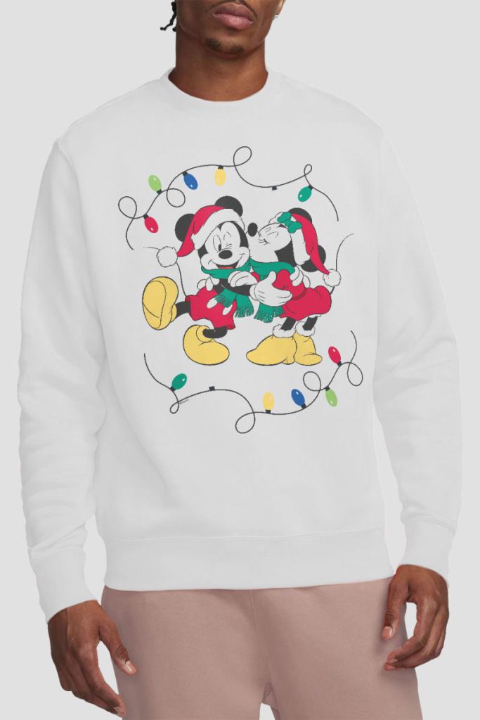 Mickey Mouse Christmas Kiss Sweatshirt White from Debenhams