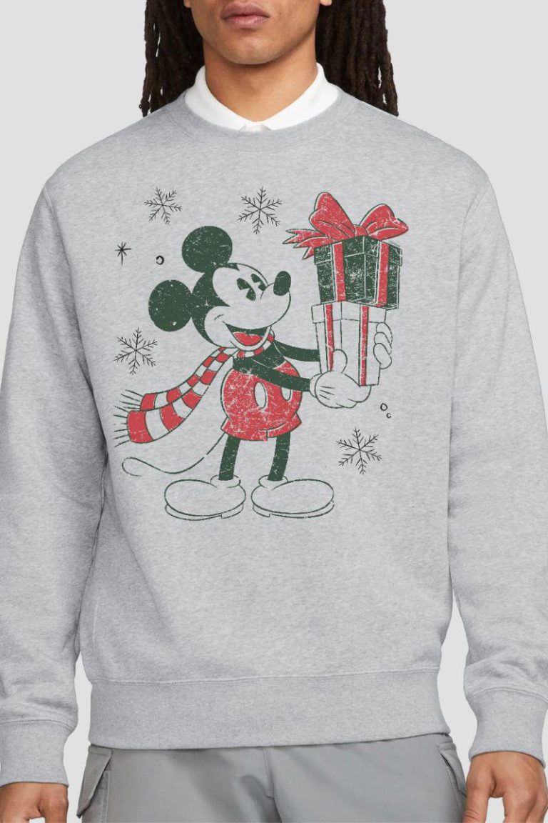 Mickey Mouse Christmas Presents Sweatshirt Light Grey from Debenhams