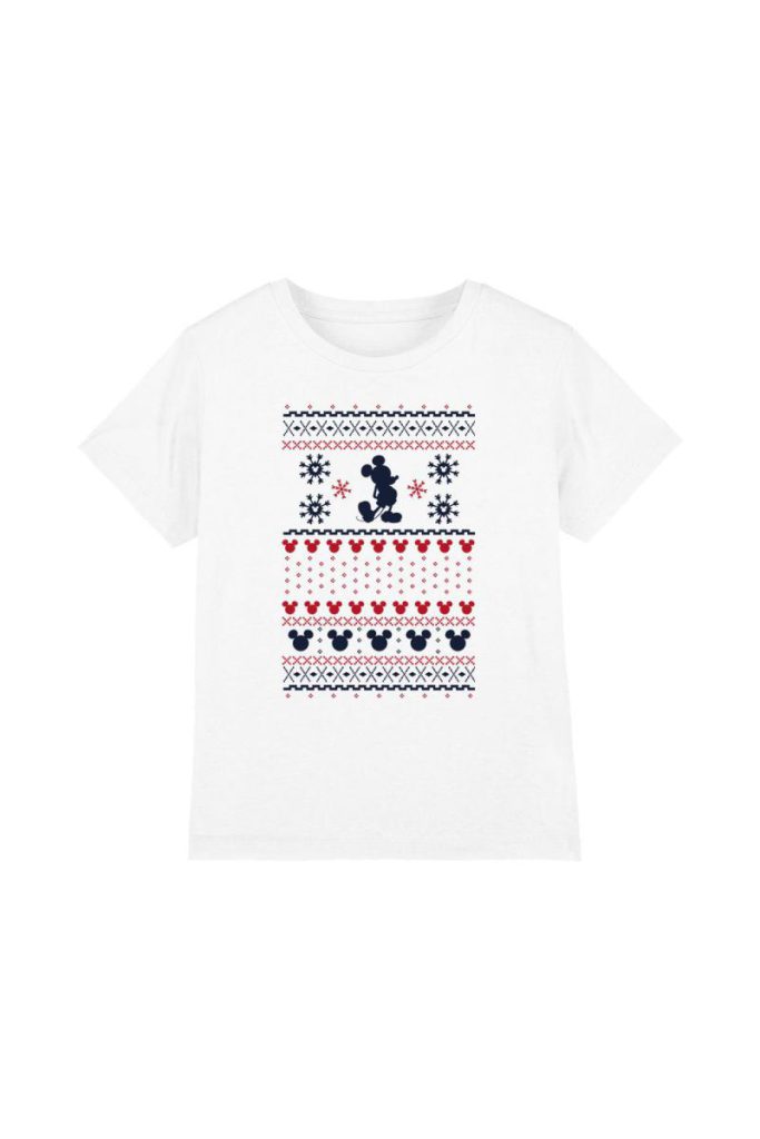 Mickey Mouse Christmas Sweater Kids T-Shirt White from Debenhams