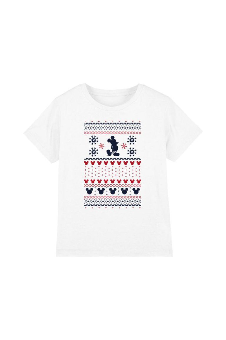 Mickey Mouse Christmas Sweater Kids T-Shirt White from Debenhams