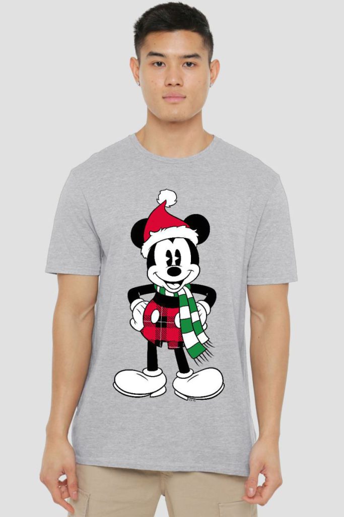 Mickey Mouse Christmas Tartan T-Shirt from Debenhams