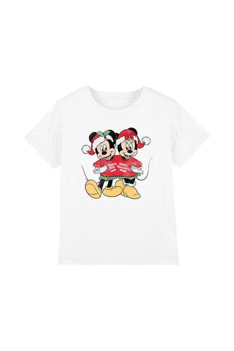 Mickey Mouse Mickey Mouse And Minnie Christmas Jumper T-Shirt White from Debenhams