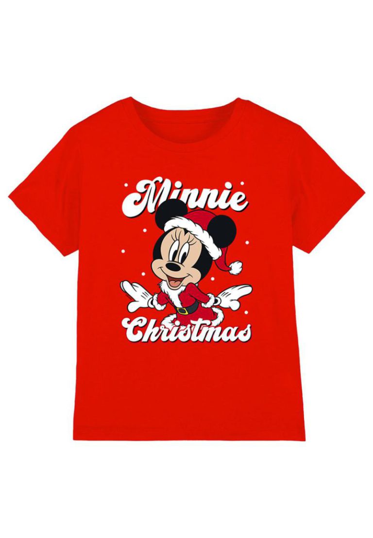 Minnie Mouse Santa For Christmas Kids T-Shirt Red from Debenhams