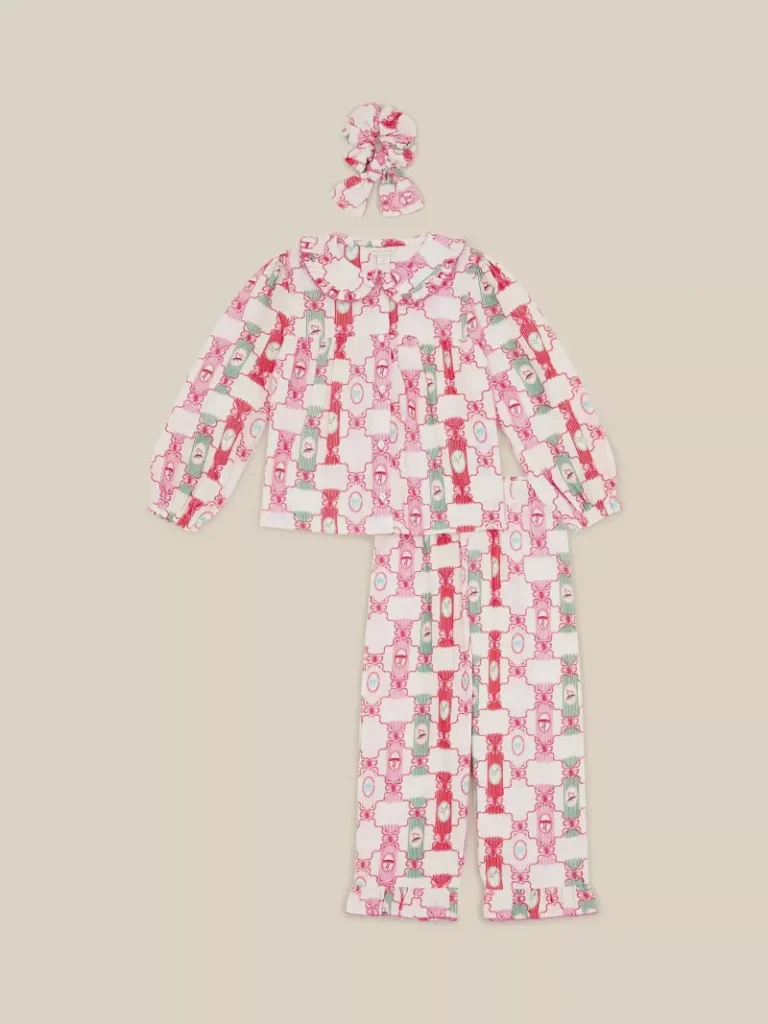 Monsoon Kids' Christmas Cracker Pyjamas, Cream from John Lewis
