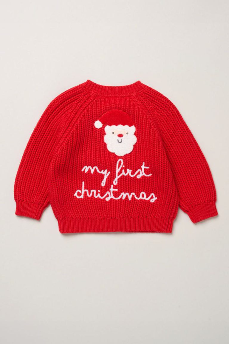 My First Christmas True Knit Chunky Cardigan from Debenhams