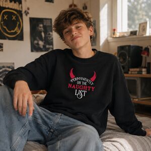 Naughty List Christmas Jumper, Black Sweatshirt from Not On The High Street