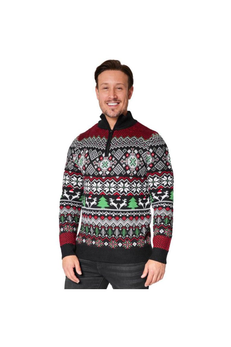 Neck Zipper Christmas Jumper from Debenhams
