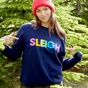 Neon Rainbow Sleigh Christmas Sweatshirt Jumper from Not On The High Street