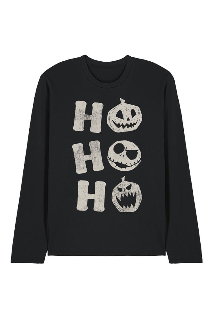 Nightmare Before Christmas Ho Ho Ho Jack Long Sleeve T-Shirt, Black from Debenhams