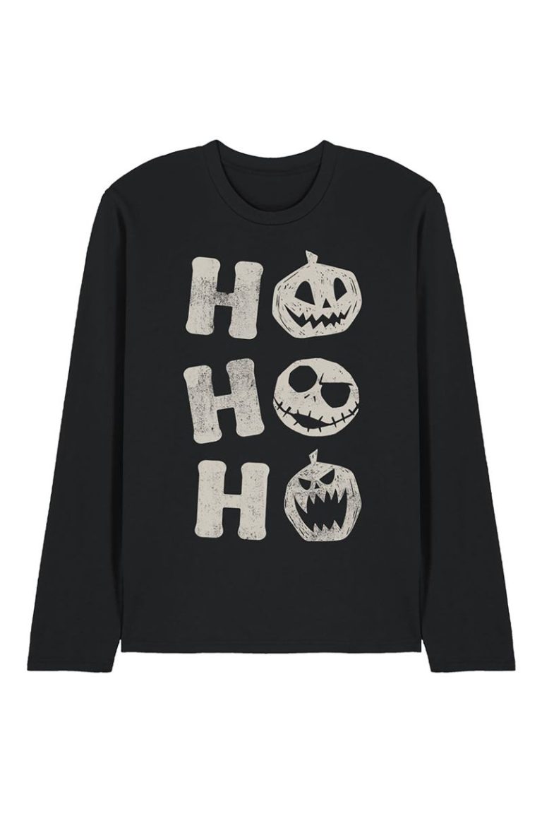 Nightmare Before Christmas Ho Ho Ho Jack Long Sleeve T-Shirt, Black from Debenhams