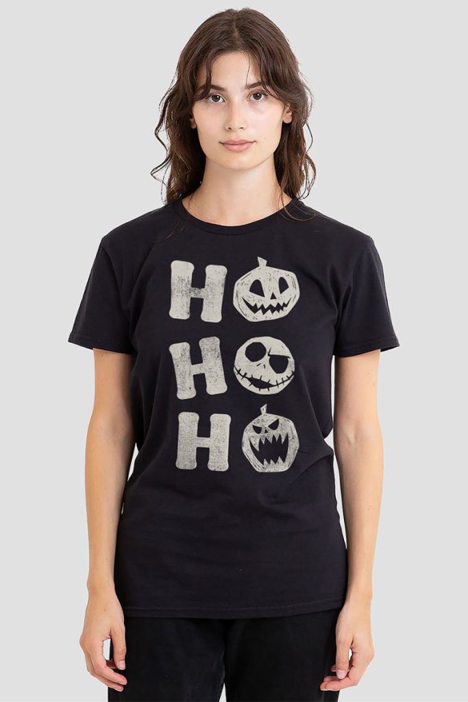 Nightmare Before Christmas Ho Ho Ho Jack T Shirt, Black from Debenhams