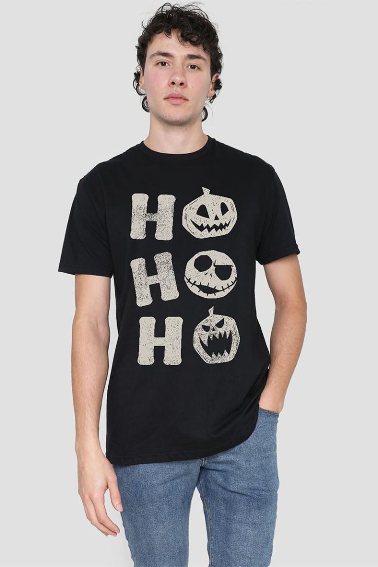 Nightmare Before Christmas Ho Ho Ho Jack T-Shirt, Black from Debenhams