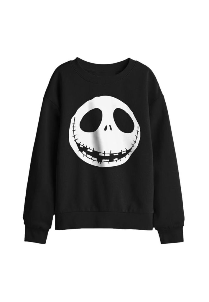Nightmare Before Christmas Jack Skellington Head Kids Sweatshirt, Black from Debenhams