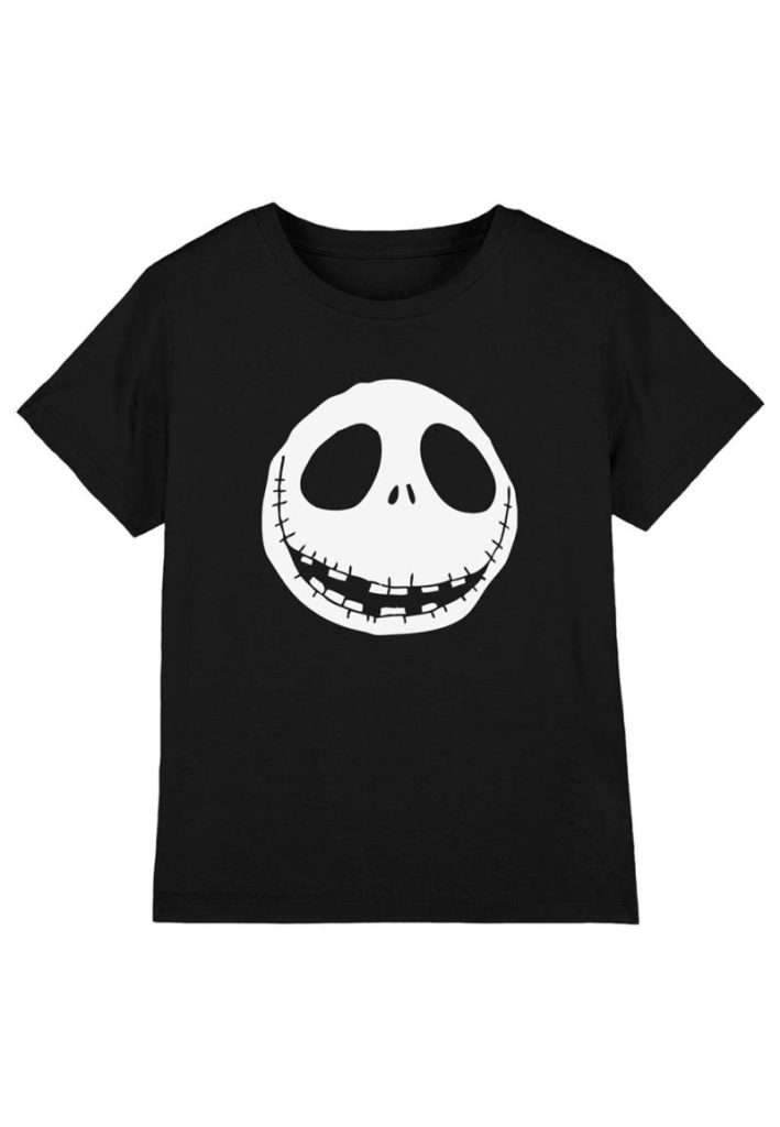 Nightmare Before Christmas Jack Skellington Head Kids T-Shirt, Black from Debenhams