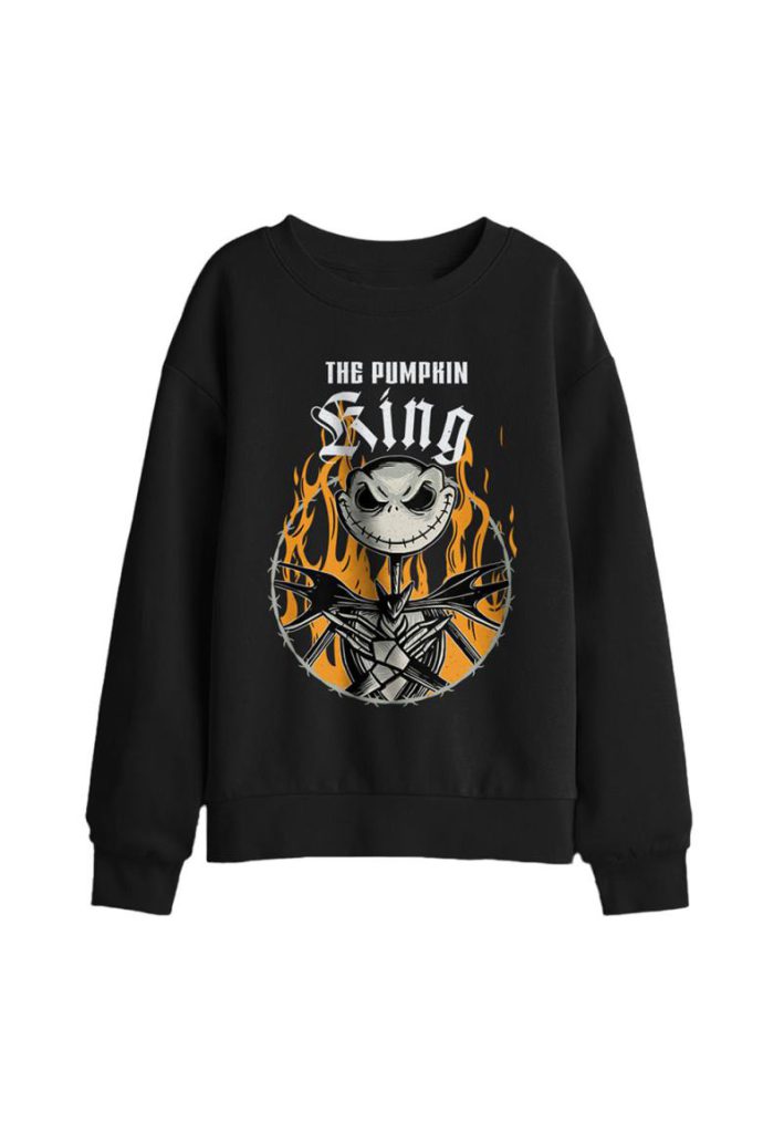 Nightmare Before Christmas Jack Skellington Pumpkin King Kids Sweatshirt, Black from Debenhams