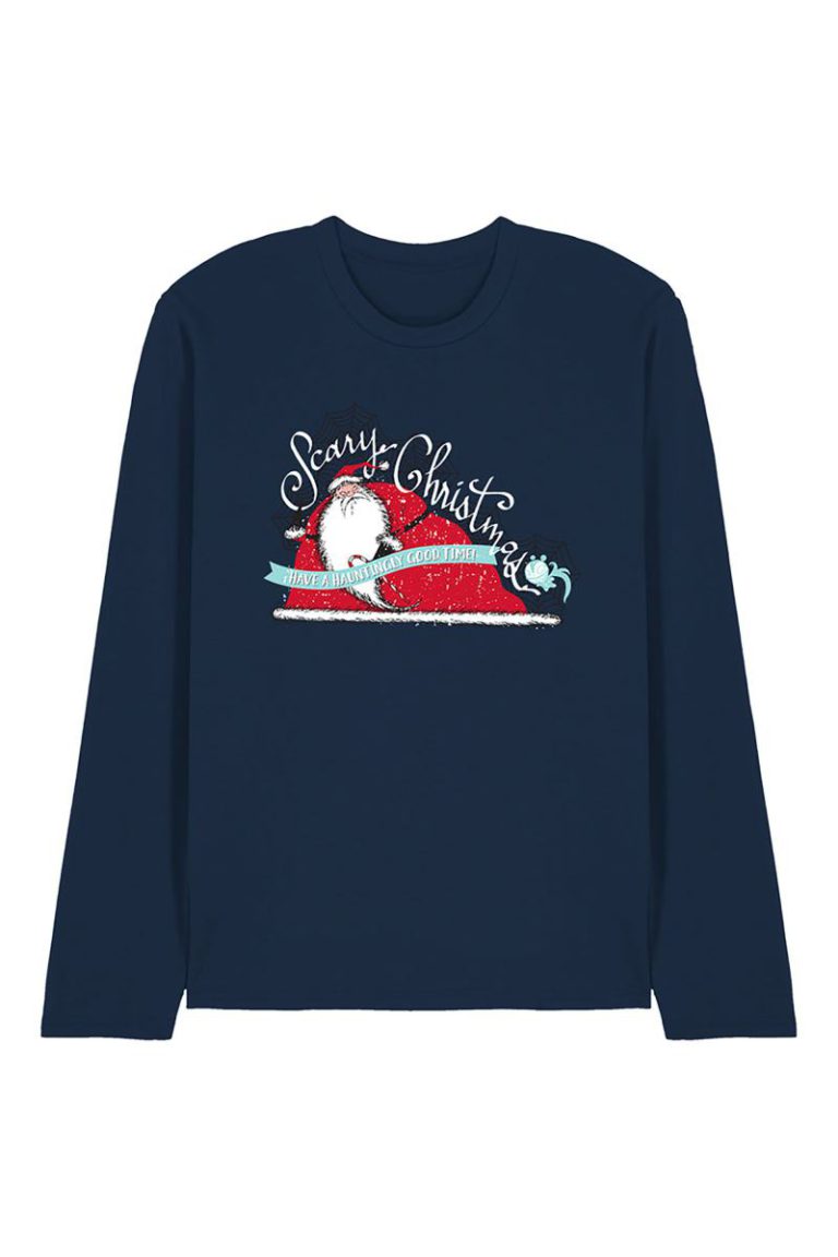 Nightmare Before Christmas Scary Christmas Long Sleeve T-Shirt, Navy from Debenhams