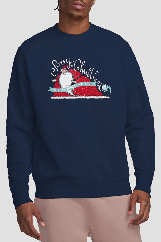 Nightmare Before Christmas Scary Christmas Sweatshirt, Navy from Debenhams