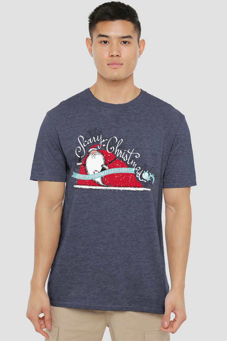 Nightmare Before Christmas Scary Christmas T Shirt, Navy from Debenhams