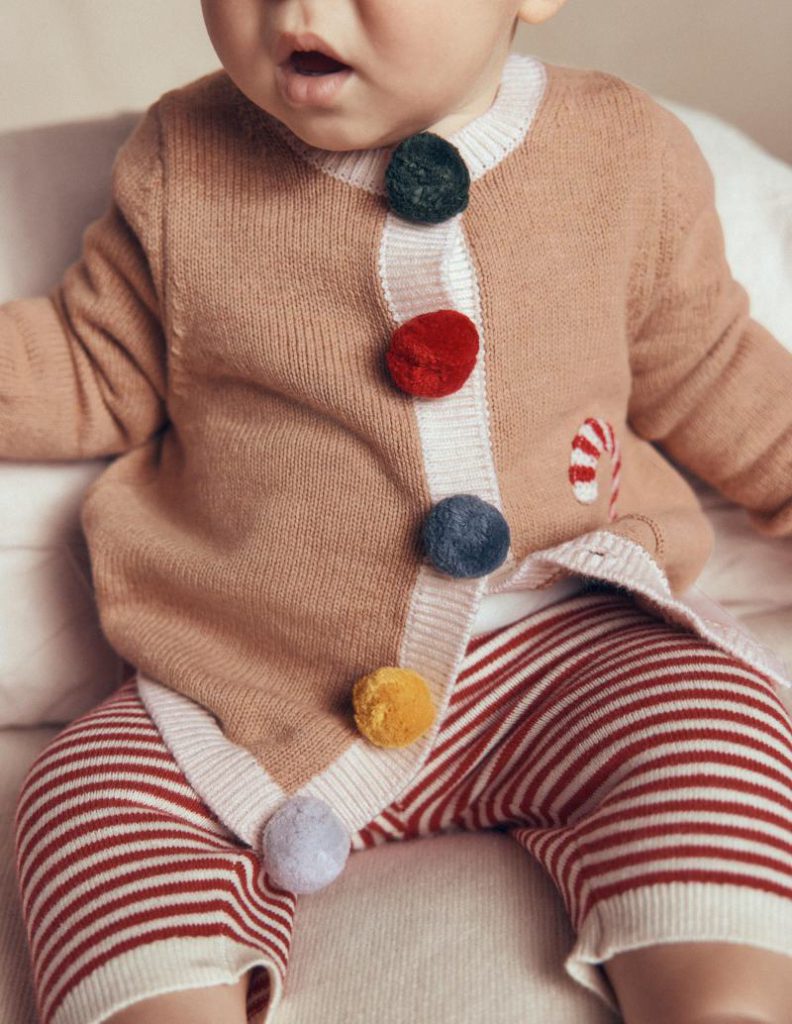 Novelty Knitted Play Set in Gingerbread Man Christmas jumper from Boden