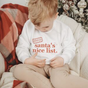 Official Santa's Nice List Christmas Sweatshirt from Not On The High Street
