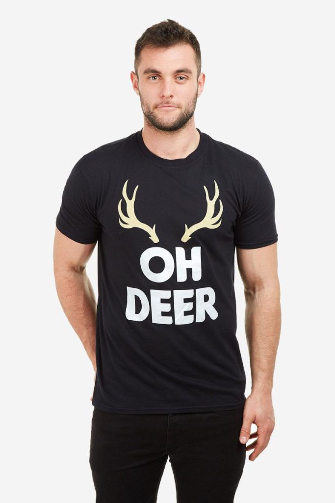 Oh Deer Mens Christmas T-Shirt from Debenhams