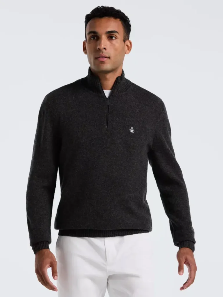Original Penguin Quarter Zip Lambswool Jumper Christmas jumper from John Lewis