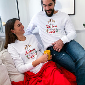 Our First Christmas As Mr And Mrs Reindeer Jumper from Not On The High Street