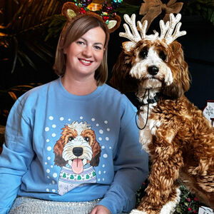 Pastel Christmas Dog Lover Jumper With Your Dog On from Not On The High Street