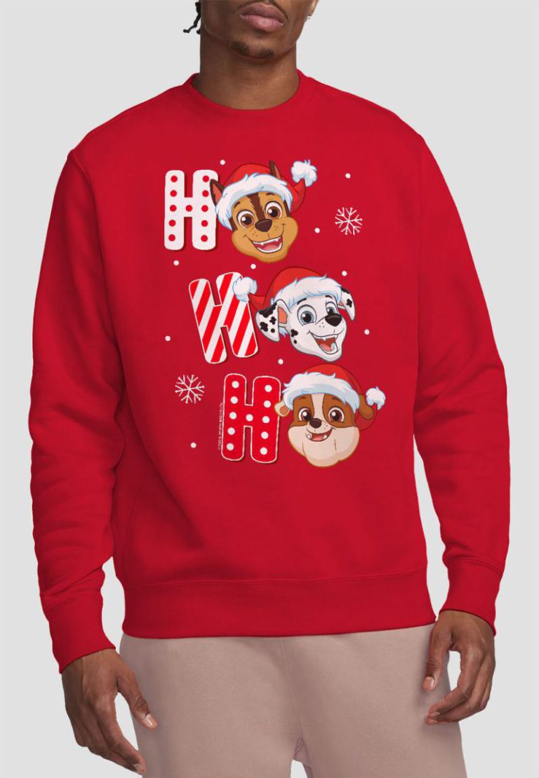 Paw Patrol Chase Marshall Rubble Christmas Santa Hats Unisex Crew Sweatshirt, Red from Debenhams