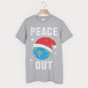 Peace Out Women's Festive Christmas T Shirt from Not On The High Street