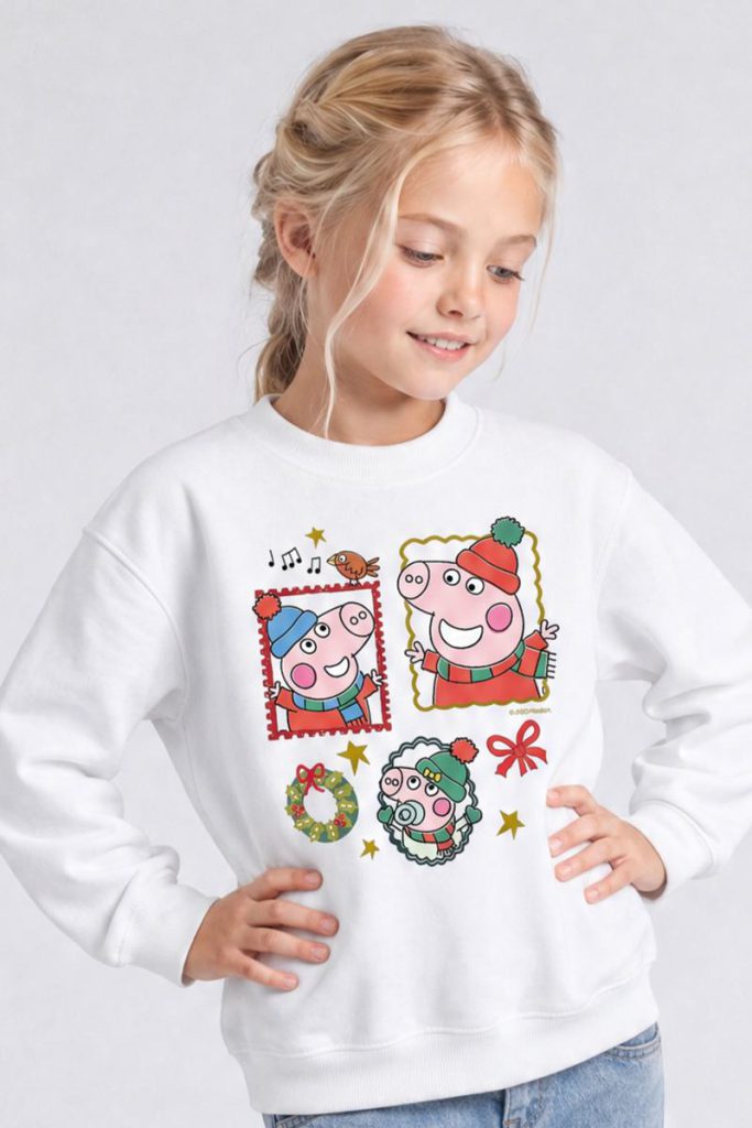 Peppa Pig Christmas Stamps Sweatshirt from Debenhams
