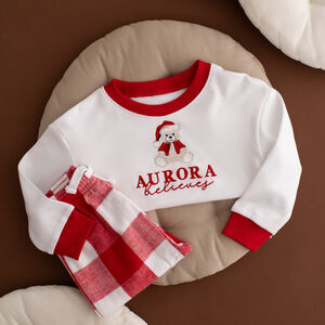 Personalised Checked Children's Christmas Pyjamas from Not On The High Street
