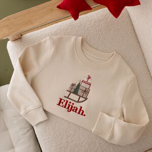 Personalised Children's Christmas Sleigh Sweatshirt from Not On The High Street