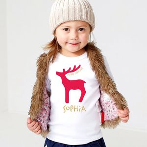 Personalised Childrens Rudolph Christmas Top from Not On The High Street