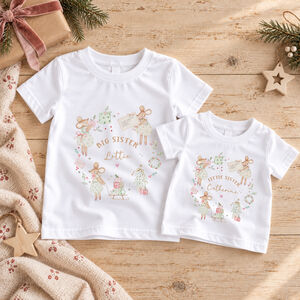 Personalised Christmas Mice Big/Little Sister T Shirt from Not On The High Street