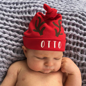 Personalised Christmas Reindeer Baby Hat from Not On The High Street