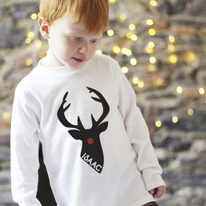 Personalised Christmas Reindeer T Shirt from Not On The High Street