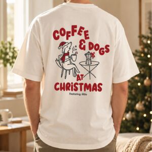 Personalised Coffee And Dogs Christmas T Shirt from Not On The High Street