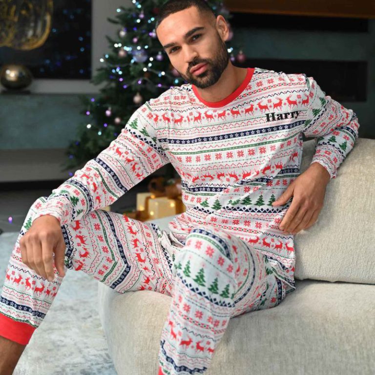 Personalised Fairisle Christmas Pyjamas from Debenhams