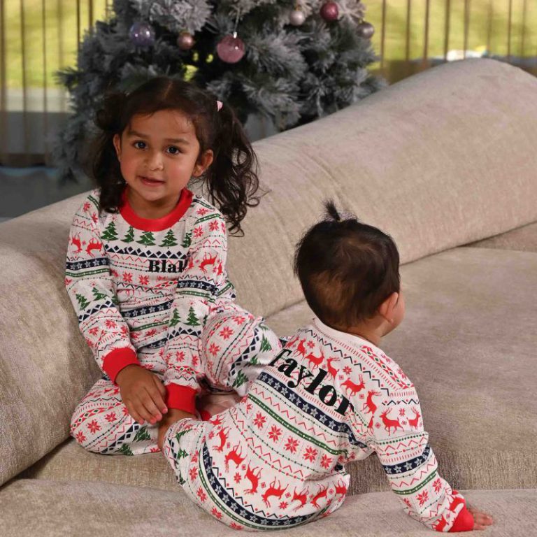 Personalised Fairisle Christmas Sleepsuit from Debenhams