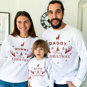 Personalised Family Christmas Gift Jumper Set from Not On The High Street