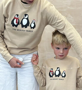 Personalised Family Christmas Penguin Jumper from Not On The High Street