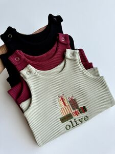 Personalised Giftbox Baby Dungarees Romper | Custom Christmas Outfit from Not On The High Street