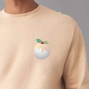 Personalised Golf Christmas Pudding Jumper from Not On The High Street