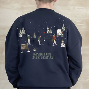 Personalised Golf Scene Christmas Jumper from Not On The High Street